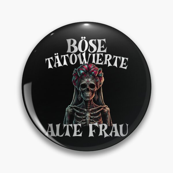 Item preview, Böse Tatowierte Alte Frau , Messy Bun Skull  designed and sold by Smix Pixels.