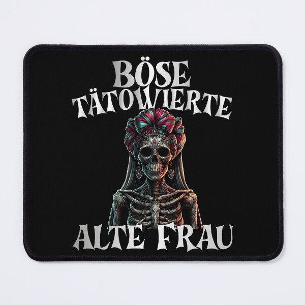 Item preview, Böse Tatowierte Alte Frau , Messy Bun Skull  designed and sold by Smix Pixels.