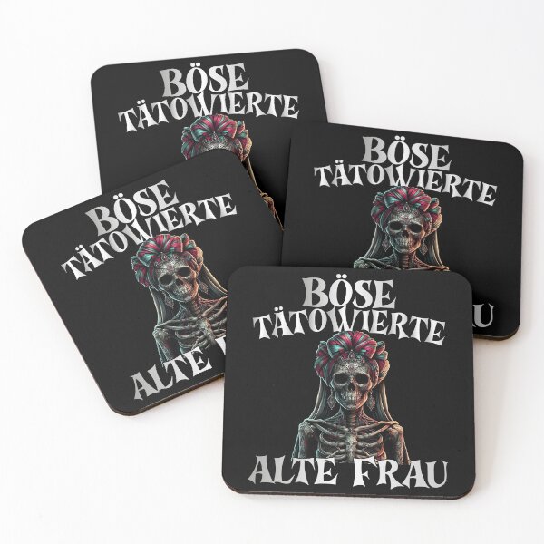 Item preview, Böse Tatowierte Alte Frau , Messy Bun Skull  designed and sold by Smix Pixels.
