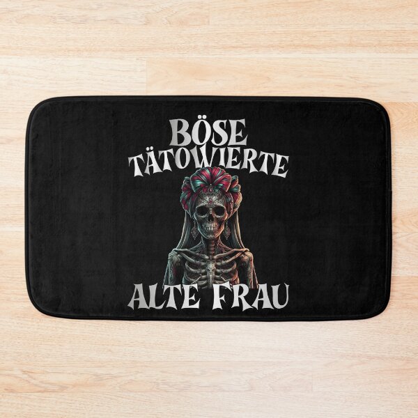 Item preview, Böse Tatowierte Alte Frau , Messy Bun Skull  designed and sold by Smix Pixels.