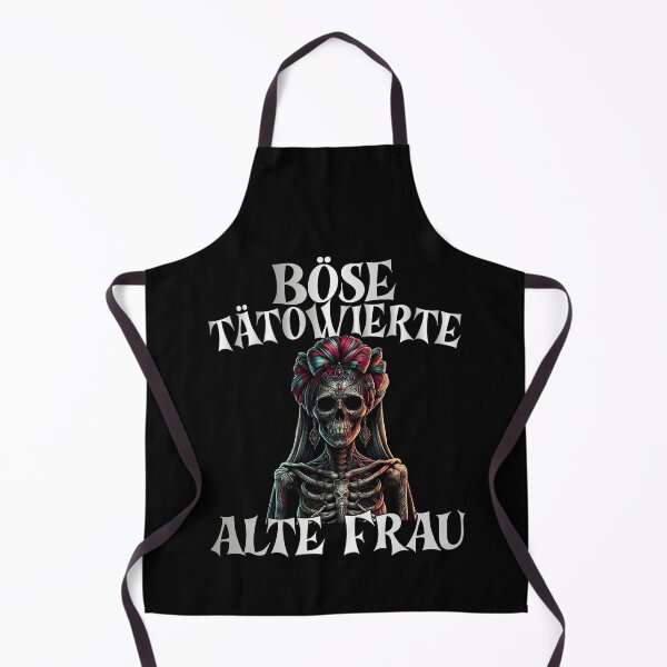Item preview, Böse Tatowierte Alte Frau , Messy Bun Skull  designed and sold by Smix Pixels.