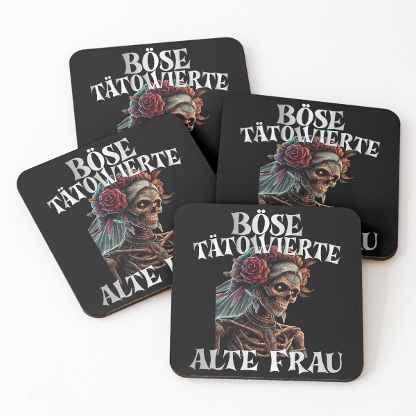Item preview, Böse Tatowierte Alte Frau , Messy Bun Skull  designed and sold by Smix Pixels.