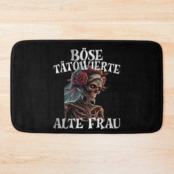 Item preview, Böse Tatowierte Alte Frau , Messy Bun Skull  designed and sold by Smix Pixels.