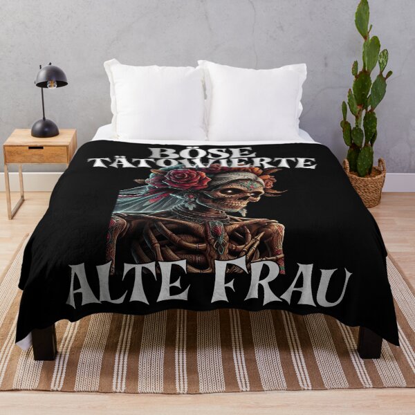 Item preview, Böse Tatowierte Alte Frau , Messy Bun Skull designed and sold by Smix Pixels.
