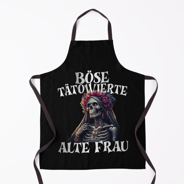 Item preview, Böse Tatowierte Alte Frau , Messy Bun Skull designed and sold by Smix Pixels.