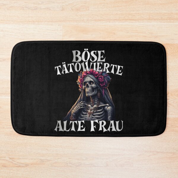 Item preview, Böse Tatowierte Alte Frau , Messy Bun Skull  designed and sold by Smix Pixels.