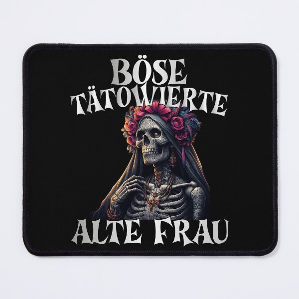Item preview, Böse Tatowierte Alte Frau , Messy Bun Skull  designed and sold by Smix Pixels.