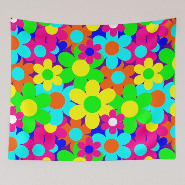 Item preview, groovy vintage mod floral flowers designed and sold by Gossip Rag.