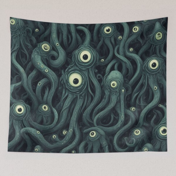 Item preview, Tentacles and Eyeballs, Abstract Pattern, Lovecraft, Shoggoth  designed and sold by Burn-Ego.