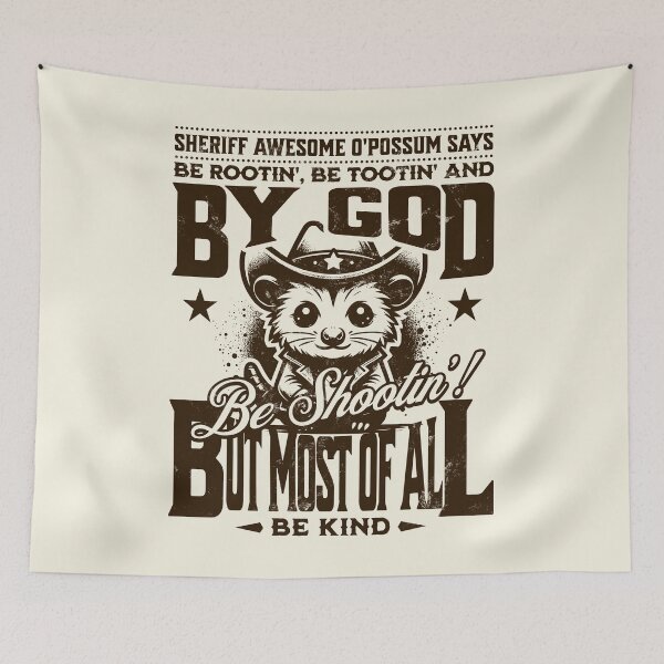 Item preview, Cowboy Advice from Sheriff Awesome O'Possum designed and sold by ORuaircDesigns.