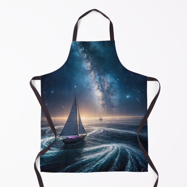 Item preview, Sailboat Sailing Through a Cosmic Ocean designed and sold by koreatvtea.