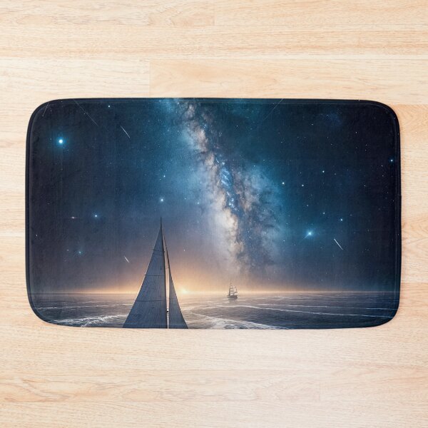 Item preview, Sailboat Sailing Through a Cosmic Ocean designed and sold by koreatvtea.