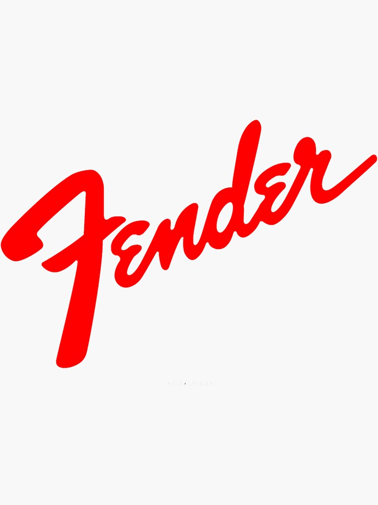 Thumbnail 3 of 3, Sticker, The Red logo For Fender Women designed and sold by AbbeyAltenwerth.