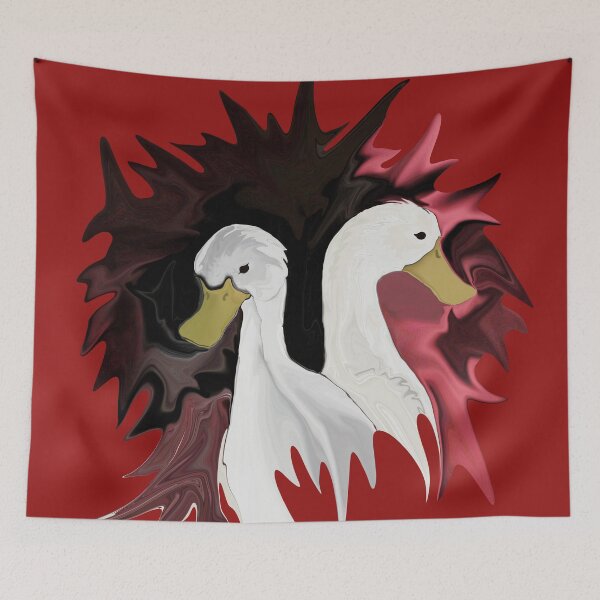 Item preview, A Tuxedo Cat's American Pekin Ducks designed and sold by DistortionArt.