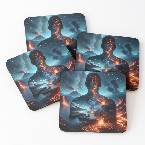 Item preview, Volcanic Eruption Within Human Silhouette designed and sold by koreatvtea.