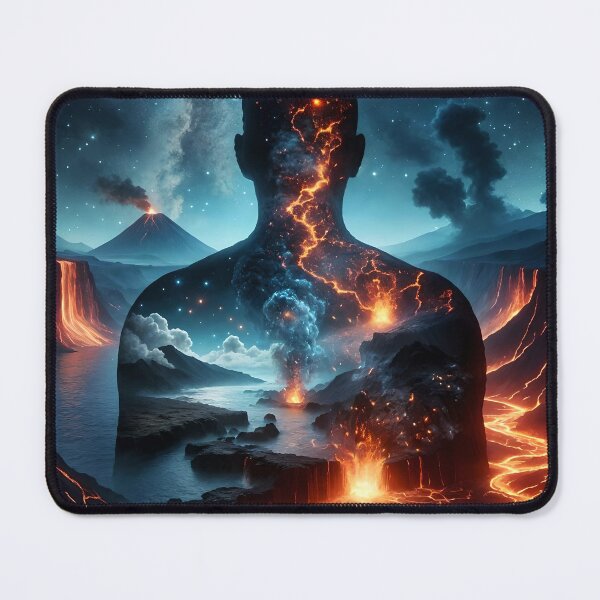 Item preview, Volcanic Eruption Within Human Silhouette designed and sold by koreatvtea.