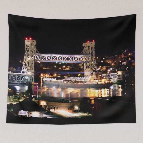 Item preview, Portage lake Lift bridge and freighter  designed and sold by Tirish56.