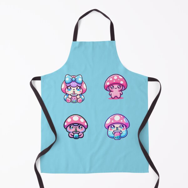 Item preview, Kawaii Colorful mushrooms drinking boba stickers and more designed and sold by CRandRRstickers.