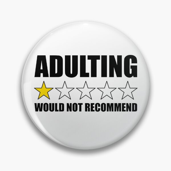 Item preview, Adulting Would Not Recommend 1-Star Funny Adulting Gear designed and sold by DynamicDesign.