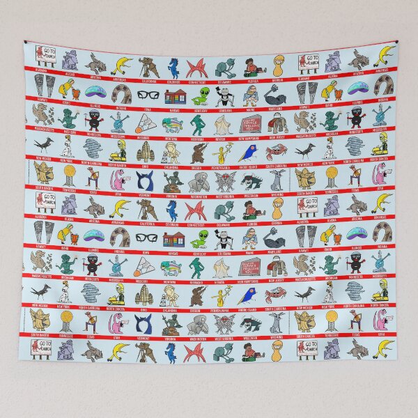 Item preview, UNITED STATES OF ART POSTER designed and sold by Gruppetstudios.