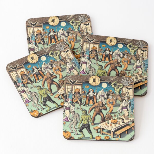 Item preview, Timeless Frights: Ukiyo-e Halloween Monster Party designed and sold by NSB-Design.