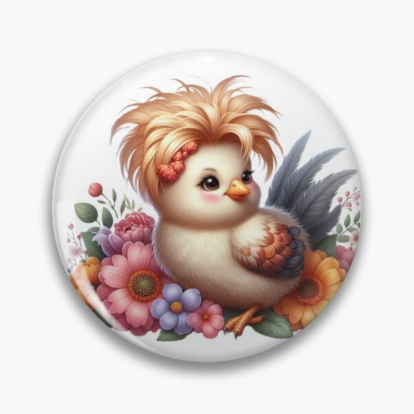 Item preview,  (6 of 24) ChickeM Chicken Pom Pom Series: Chicken & Flower designed and sold by ChickeM.