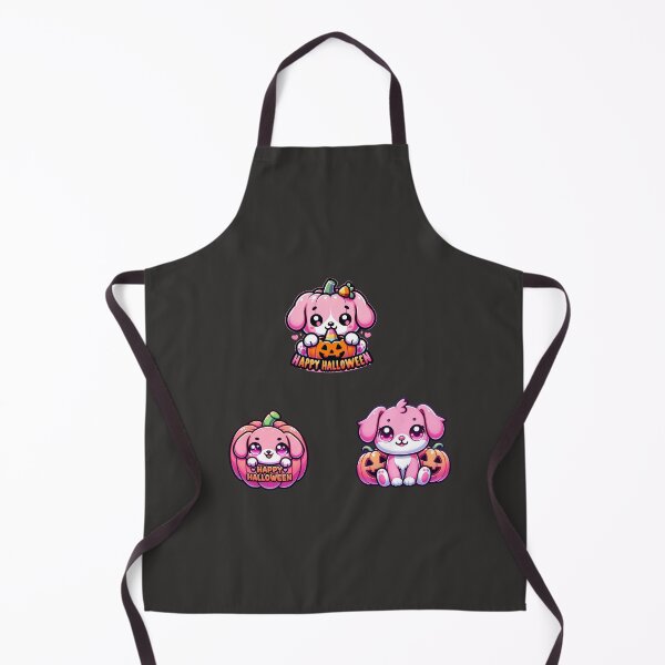 Item preview, Halloween Pink puppies and pumpkins stickers and more designed and sold by CRandRRstickers.