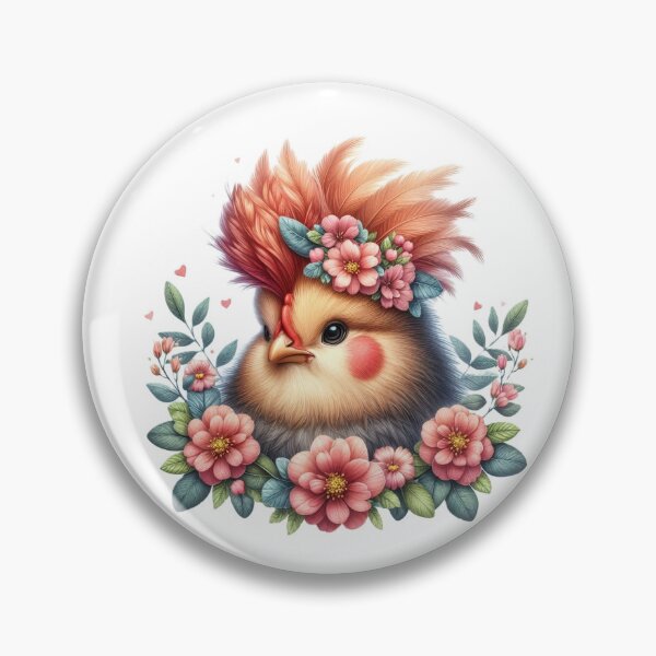 Item preview,  (9 of 24) ChickeM Chicken Pom Pom Series: Chicken & Flower designed and sold by ChickeM.