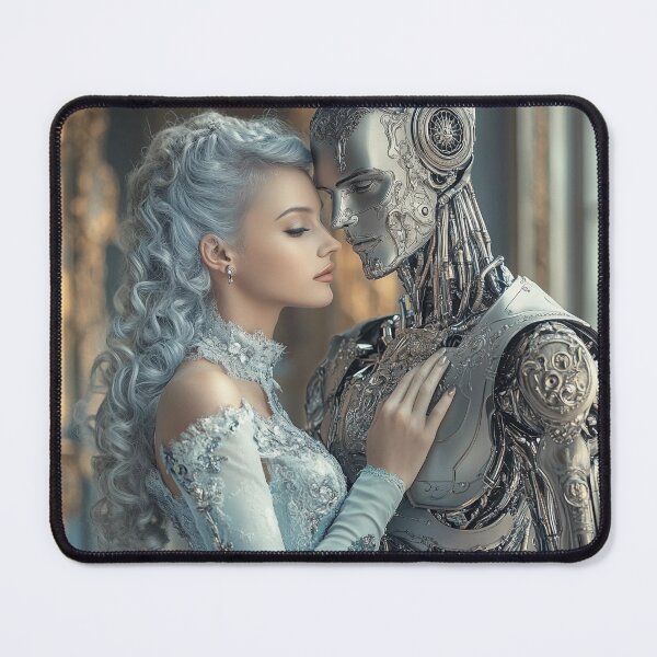 Item preview, Rococo & AI: A Dance Across Time (Powder Blue I) designed and sold by DeenaZoeyFusion.