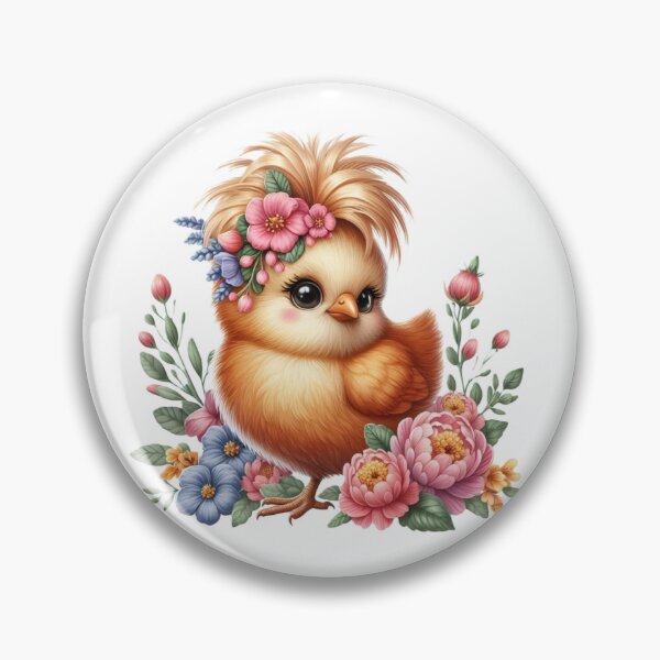 Item preview,  (13 of 24) ChickeM Chicken Pom Pom Series: Chicken & Flower designed and sold by ChickeM.