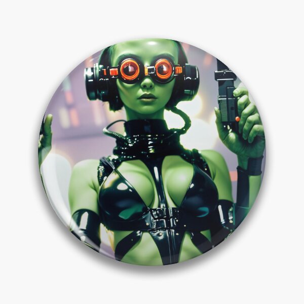 Item preview, Green Vigilante Alien Girl designed and sold by Chubuter.