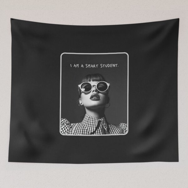 Item preview, I'm a smart student, black and white photo, glasses, ai fashion photo designed and sold by silent-violin.