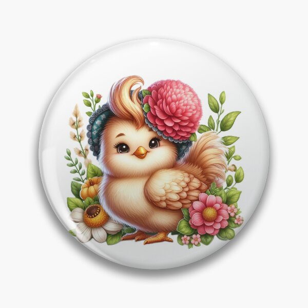Item preview, (22 of 24) ChickeM Chicken Pom Pom Series: Chicken & Flower  designed and sold by ChickeM.