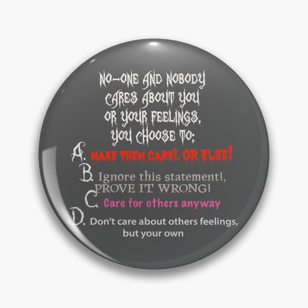 Item preview, When No-one and Nobody cares, What do you do? (onDark) designed and sold by MultiVInhabits.