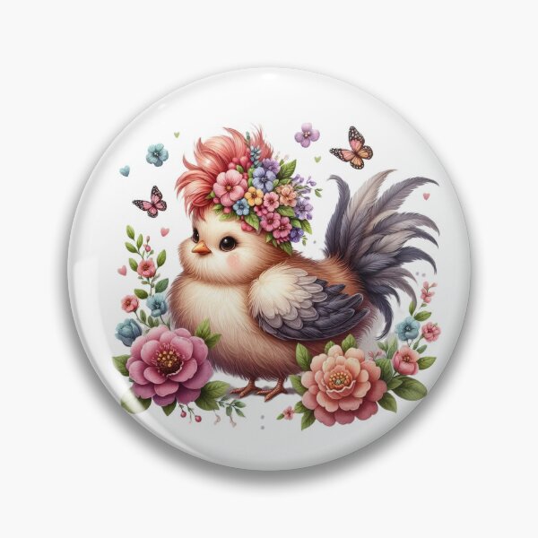 Item preview, (24 of 24) ChickeM Chicken Pom Pom Series: Chicken & Flower  designed and sold by ChickeM.