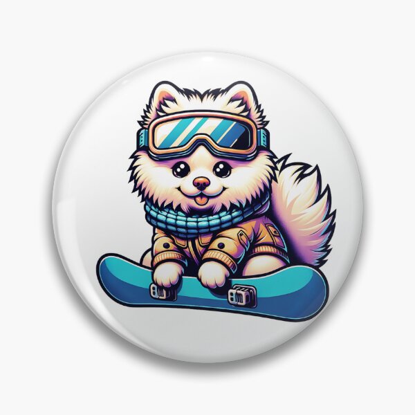 Item preview, Snowboarding Japanese Spitz designed and sold by ChaosReigns91.