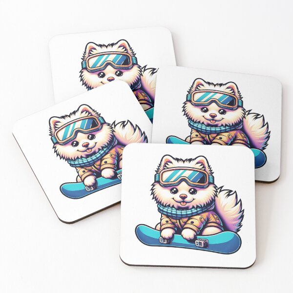 Item preview, Snowboarding Japanese Spitz designed and sold by ChaosReigns91.