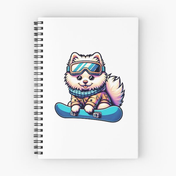 Item preview, Snowboarding Japanese Spitz designed and sold by ChaosReigns91.