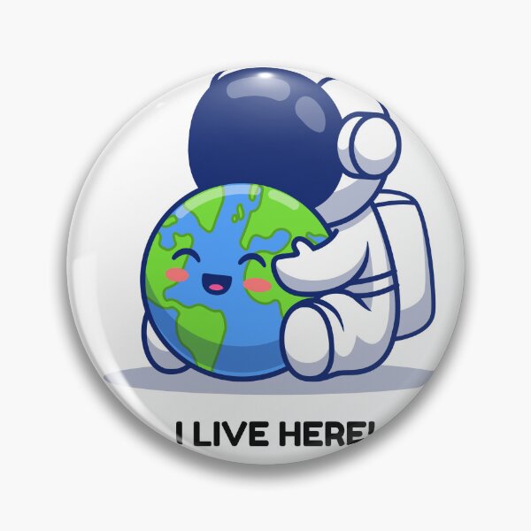 Item preview, "I LIVE HERE!" Cute Earth designed and sold by CoolCrap-.