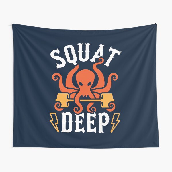 Squat Deep Kraken Tapestry