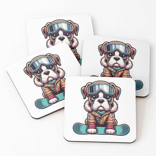 Item preview, Snowboarding Boxer Dog designed and sold by ChaosReigns91.