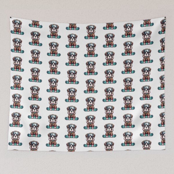 Item preview, Snowboarding Boxer Dog designed and sold by ChaosReigns91.