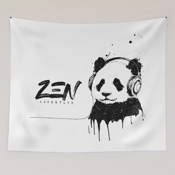 Item preview, Zen Lifestyle - Ink Panda Listening To Music designed and sold by Urban-Alien.