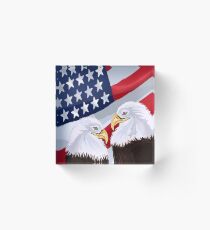American Pride Through the Eyes of Eagles Acrylic Block