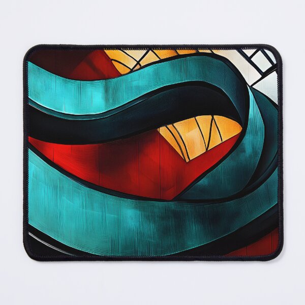 Item preview, Avant-Garde Urban Architecture Abstract Composition with Geometric Red Yellow White Shapes designed and sold by OlfactoART Studio.