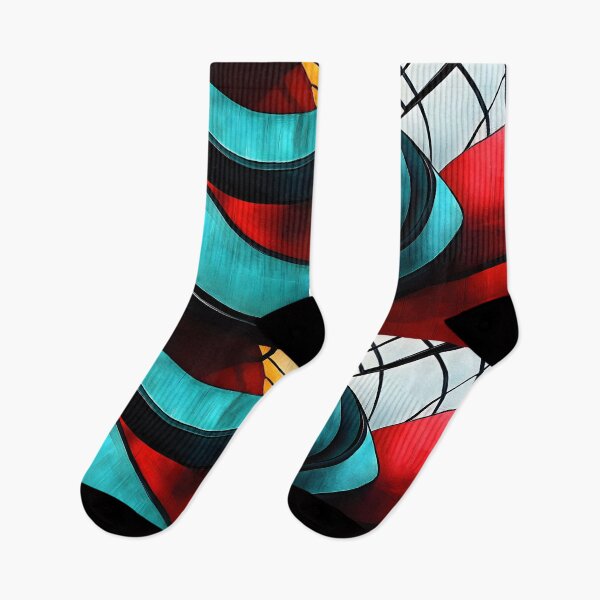 Item preview, Avant-Garde Urban Architecture Abstract Composition with Geometric Red Yellow White Shapes designed and sold by OlfactoART Studio.