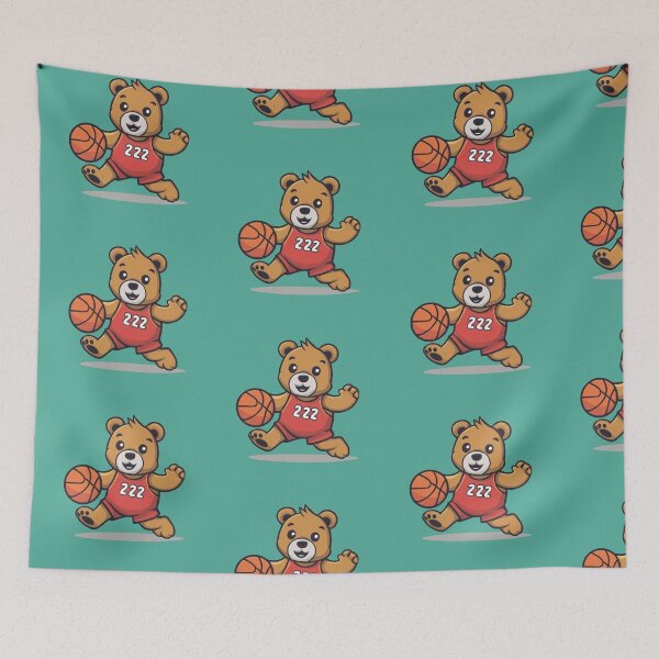 Item preview, A bear playing basketball. designed and sold by trendybutterfly.