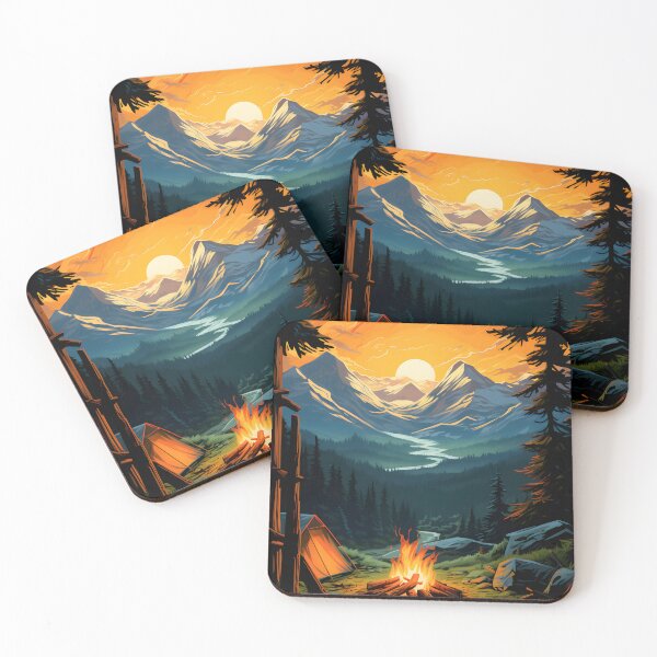 Item preview, camping in a pine forest designed and sold by otastd.