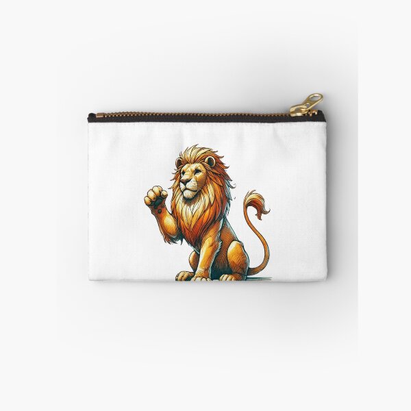 Item preview, Fiery Lion Ready to Pounce in Sketchy Cartoon Style designed and sold by takeng07.