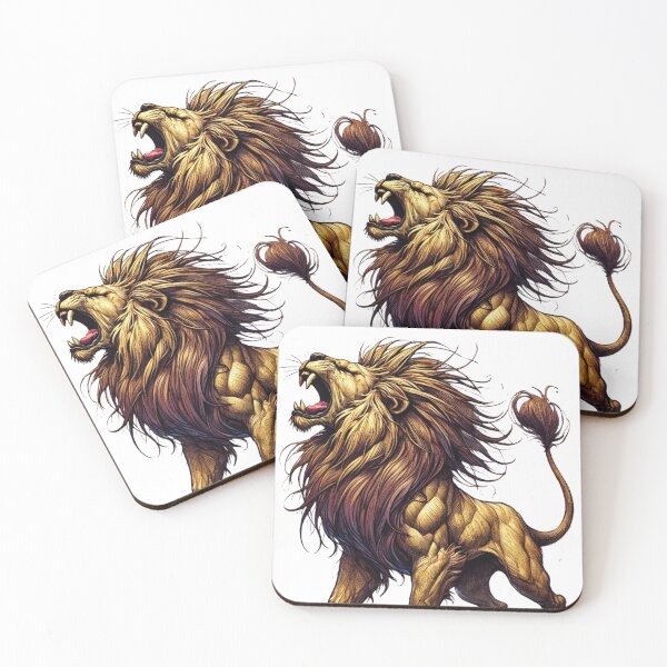 Item preview, Roaring Lion in Fierce Sketchy Cartoon Style designed and sold by takeng07.
